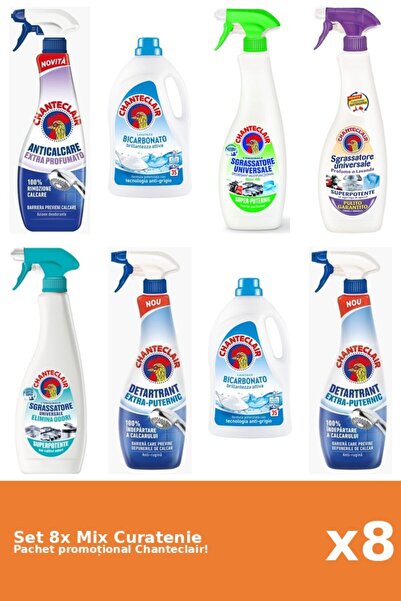 Chanteclair Set 8 Mix Curatenie Chanteclair: Lamaie, Bicarbonat, Puternic, Pa...