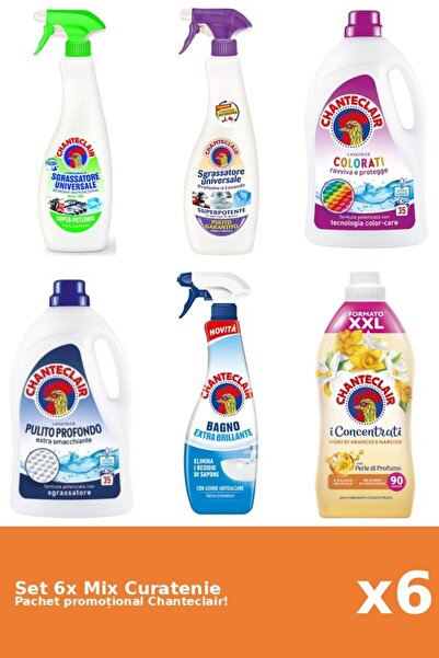 Chanteclair Set 6 Mix Curatenie Chanteclair: Lamaie, Clasic, Portocale, Color...