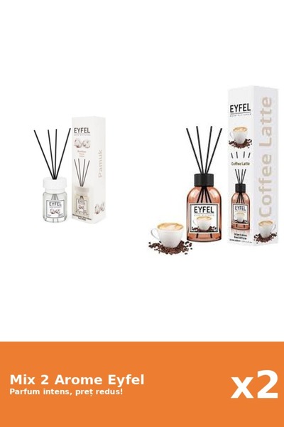 Eyfel Set 2 Mix Eyfel: 1x Bumbac, 1x Cafea