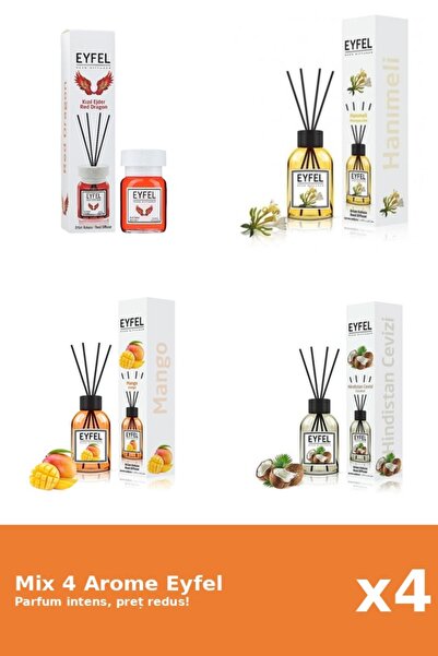 Eyfel Set 4 Mix Eyfel: 1x Mana Maicii Domnului, 1x Mango, 1x Nuca De Cocos, 1...