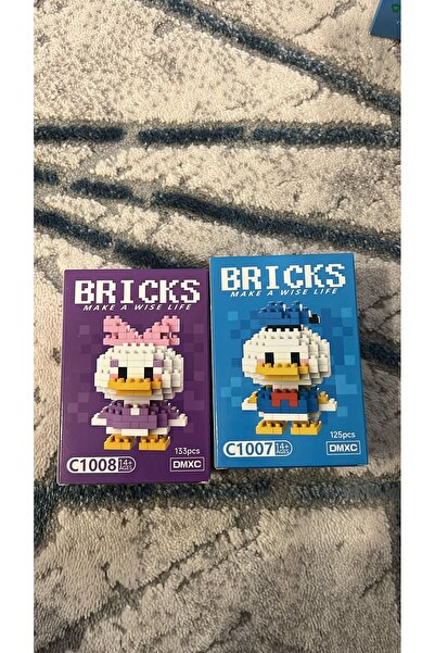 Ördek Daisy Pembe Ve Mavi Ördek İkili Bricks Lego
