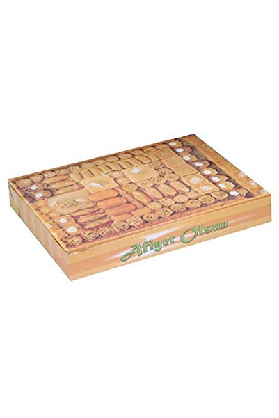 Kullan At Market Büyük Baklava Kutusu 26x17 cm Metalize Selefonlu 1000 gr 100...