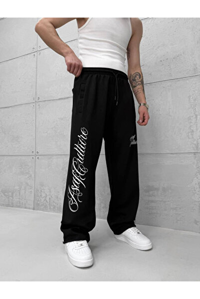 BYBÜLENT Special Production Black Jogger Pants Drawstring Pants Tracksuit Sin...