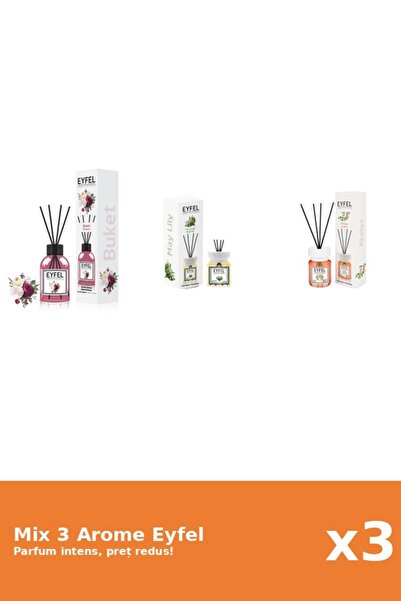 Eyfel Set 3 Mix Eyfel: 1x Acacia, 1x Bouquet, 1x Lacramioare