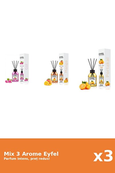 Eyfel Set 3 Mix Eyfel: 1x Mango, 1x Portocala, 1x Trandafir