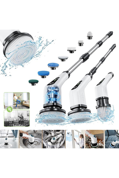 Royal 7-in-1 Electric Rotating Cleaning Brush, Cordless, Adjustable and Detac...