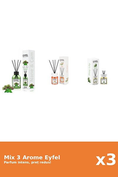 Eyfel Set 3 Mix Eyfel: 1x Acacia, 1x Lacramioare, 1x Pin Si Menta
