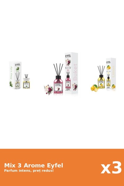 Eyfel Set 3 Mix Eyfel: 1x Bouquet, 1x Lacramioare, 1x Lamaie