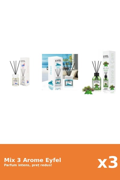 Eyfel Set 3 Mix Eyfel: 1x Ocean, 1x Orhidee, 1x Pin Si Menta
