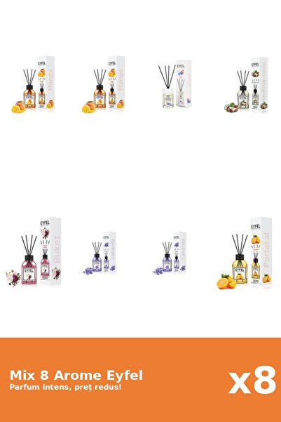 Eyfel Set 8 Mix Eyfel: 1x Bouquet, 2x Lavanda, 2x Mango, 1x Nuca De Cocos, 1x...