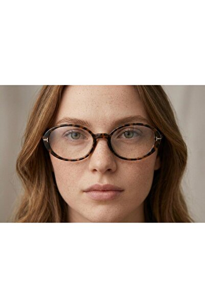 TomyHelf Gold Detailed Oval Leopard Women's Blue Light Protection Computer Gl...