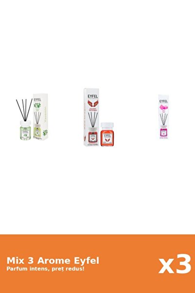 Eyfel Set 3 Mix Eyfel: 1x Bubble Gum, 1x Iasomie, 1x Red Dragon