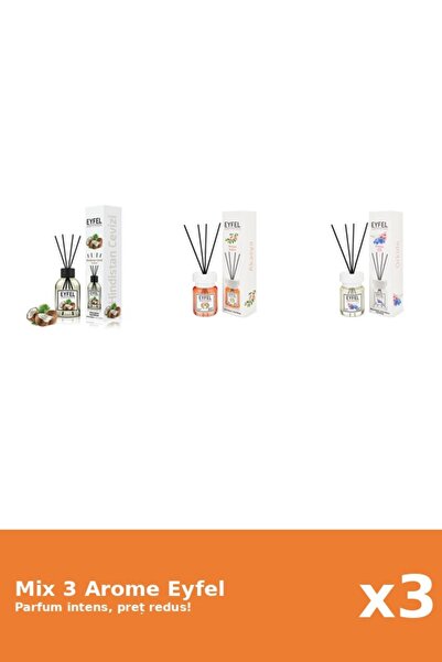 Eyfel Set 3 Mix Eyfel: 1x Acacia, 1x Nuca De Cocos, 1x Orhidee