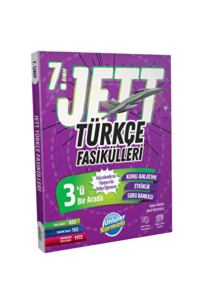 Ünlüler Karması 7.SINIF TÜRKÇE JETT FASİKÜL ÜNLÜLNER KARMASI
