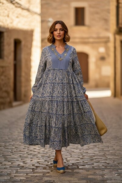 Rabiossa KADIN OTANTİK UZUN ELBİSE