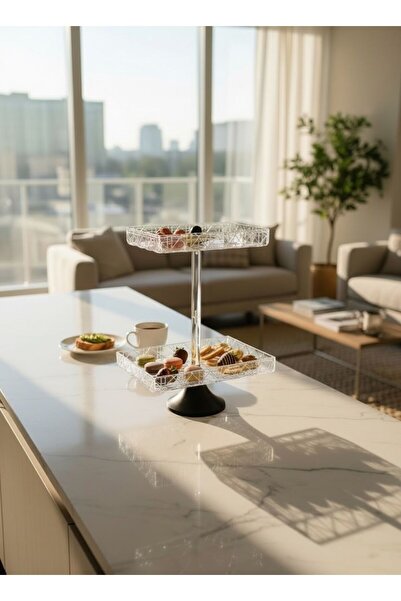 Casco Two-tiered rectangular serving stand