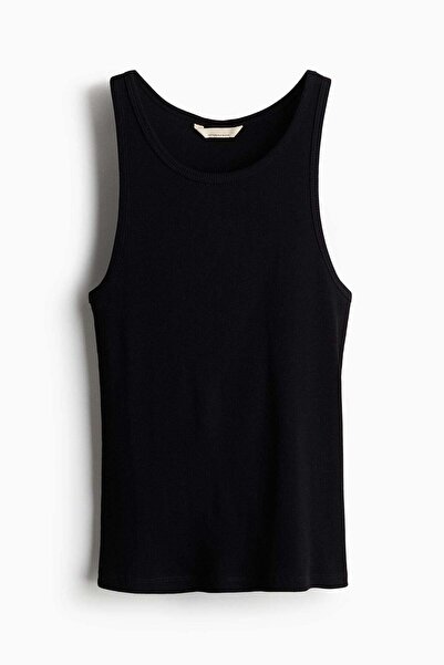 H&M سترة داخلي من مزيج الحرير مضلّع