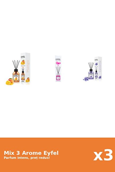 Eyfel Set 3 Mix Eyfel: 1x Bubble Gum, 1x Lavanda, 1x Mango