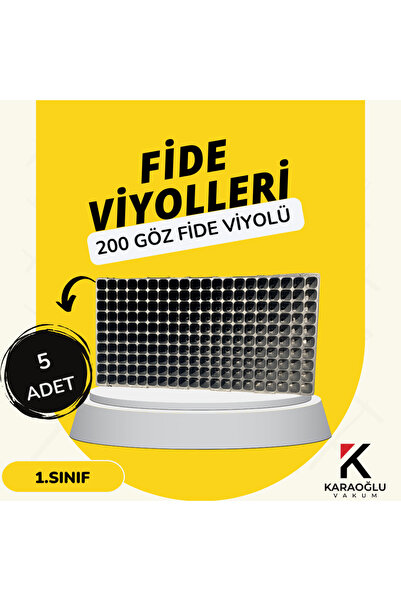 KARAOĞLU VAKUM AMBALAJ Fidelik Viyol 5 Adet 200 Göz Fide Viyolü Fide Altlığı ...