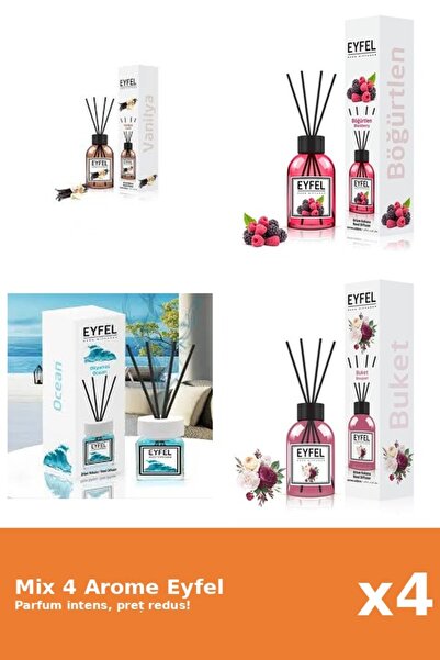 Eyfel Set 4 Mix Eyfel: 1x Bouquet, 1x Fructe De Padure, 1x Ocean, 1x Vanilie