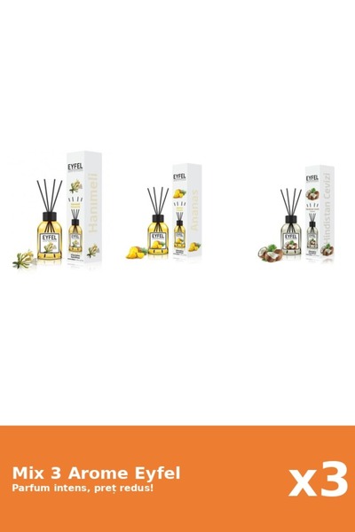 Eyfel Set 3 Mix Eyfel: 1x Ananas, 1x Mana Maicii Domnului, 1x Nuca De Cocos