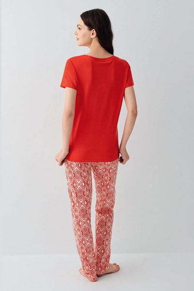 Pimody Kadın Modal-Pamuk Kısa Kol Pijama Takım Arnetta 3611