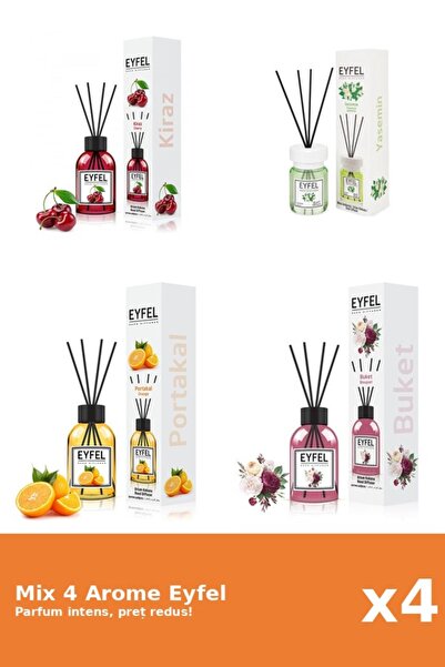 Eyfel Set 4 Mix Eyfel: 1x Bouquet, 1x Cirese, 1x Iasomie, 1x Portocala