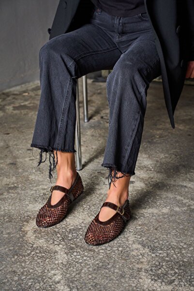 PELİN'İN AYAKKABILARI LOİS KAHVE TAŞLI BABET