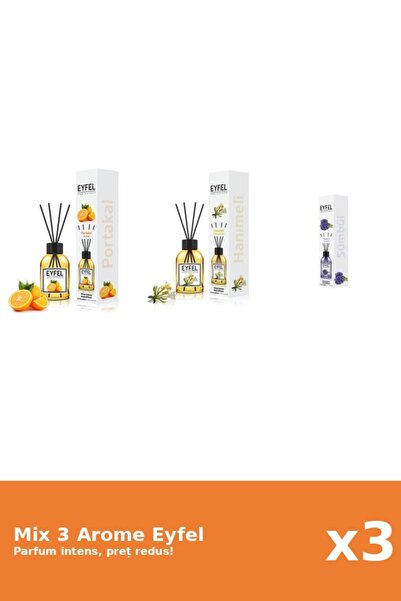Eyfel Set 3 Mix Eyfel: 1x Mana Maicii Domnului, 1x Portocala, 1x Zambile