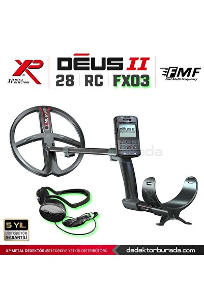 XP Deus 2 Dedektör - 28cm FMF Başlık, Ana Kontrol Ünitesi, FX03 Kulaklık