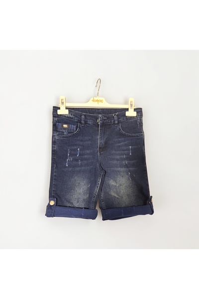 özk kids Boy's Folded Leg Pants Denim Capri 12-16 Years