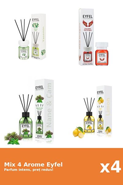 Eyfel Set 4 Mix Eyfel: 1x Iasomie, 1x Lamaie, 1x Pin Si Menta, 1x Red Dragon