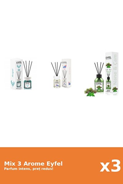 Eyfel Set 3 Mix Eyfel: 1x Angel, 1x Orhidee, 1x Pin Si Menta