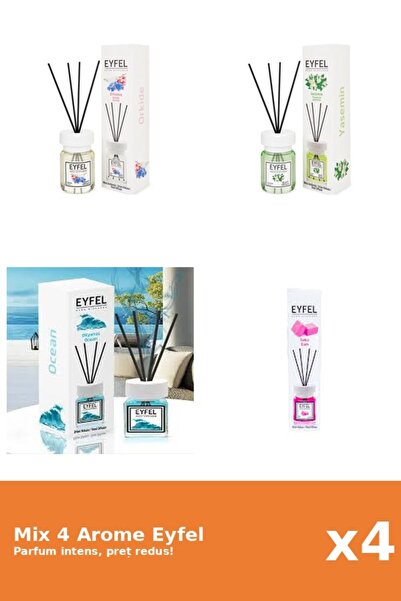 Eyfel Set 4 Mix Eyfel: 1x Bubble Gum, 1x Iasomie, 1x Ocean, 1x Orhidee