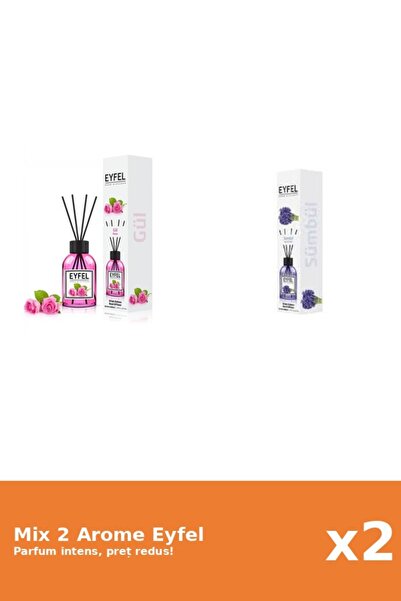 Eyfel Set 2 Mix Eyfel: 1x Trandafir, 1x Zambile