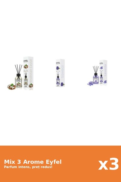 Eyfel Set 3 Mix Eyfel: 1x Lavanda, 1x Nuca De Cocos, 1x Zambile