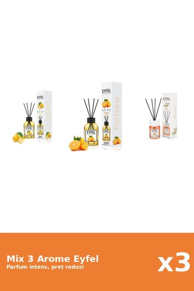 Eyfel Set 3 Mix Eyfel: 1x Acacia, 1x Lamaie, 1x Portocala