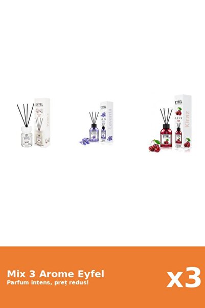 Eyfel Set 3 Mix Eyfel: 1x Bumbac, 1x Cirese, 1x Lavanda