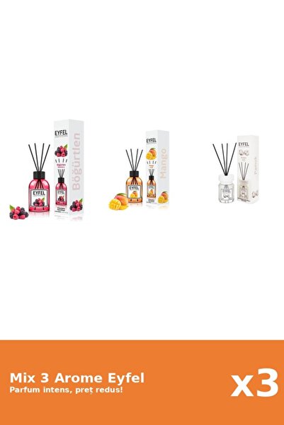 Eyfel Set 3 Mix Eyfel: 1x Bumbac, 1x Fructe De Padure, 1x Mango