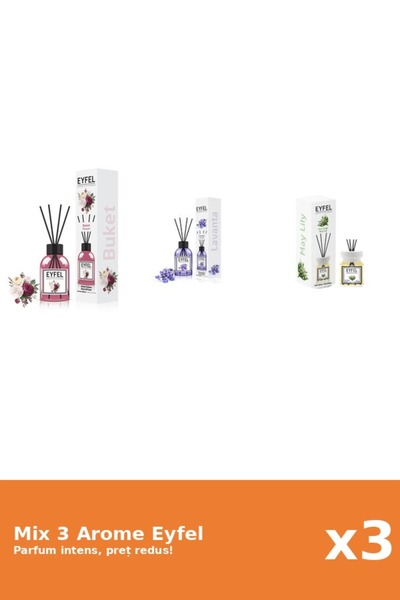 Eyfel Set 3 Mix Eyfel: 1x Bouquet, 1x Lacramioare, 1x Lavanda