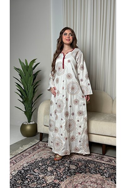 KASHKHA "Asala" Jalabiya – Royal Linen with traditional mandala patterns