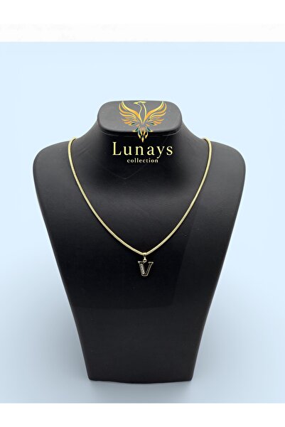 Lunays Xuping Snake Back Chain V Letter Pendant Model Zircon Stone Women's Br...