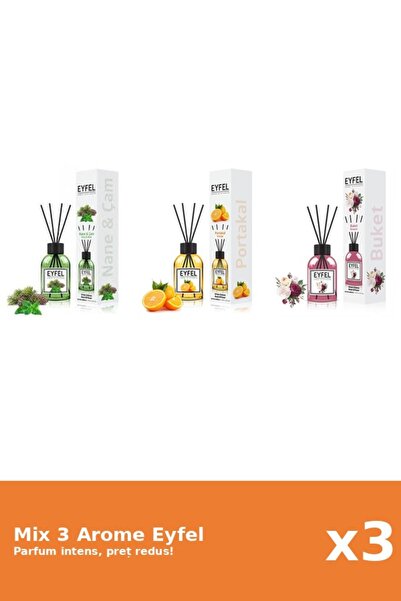 Eyfel Set 3 Mix Eyfel: 1x Bouquet, 1x Pin Si Menta, 1x Portocala