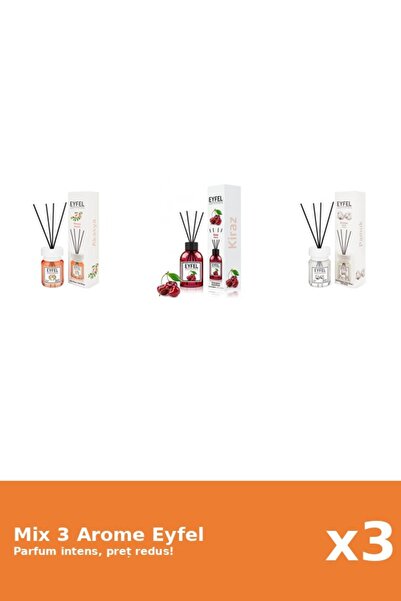 Eyfel Set 3 Mix Eyfel: 1x Acacia, 1x Bumbac, 1x Cirese