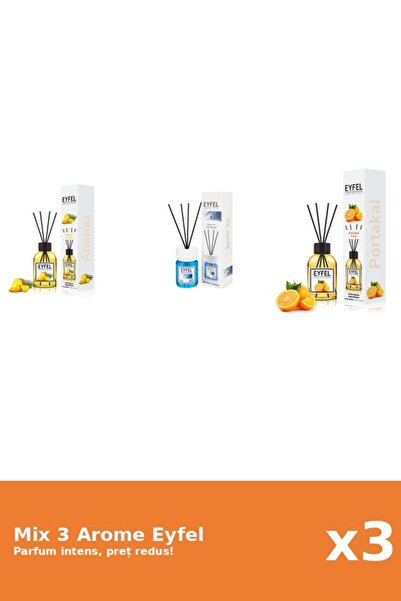 Eyfel Set 3 Mix Eyfel: 1x Ananas, 1x Cool Water, 1x Portocala