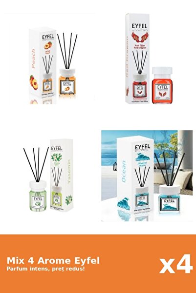 Eyfel Set 4 Mix Eyfel: 1x Iasomie, 1x Ocean, 1x Piersica, 1x Red Dragon