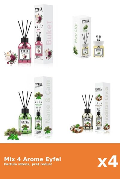 Eyfel Set 4 Mix Eyfel: 1x Bouquet, 1x Lacramioare, 1x Nuca De Cocos, 1x Pin S...