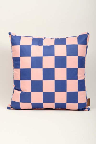 MEFAKS TEKSTİL Kare Desenli Babyface Kırlent Kılıfı 45x45 cm Gizli Fermuarlı ...