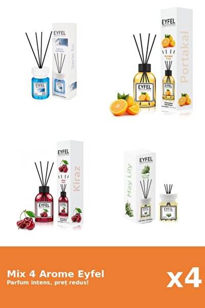 Eyfel Set 4 Mix Eyfel: 1x Cirese, 1x Cool Water, 1x Lacramioare, 1x Portocala