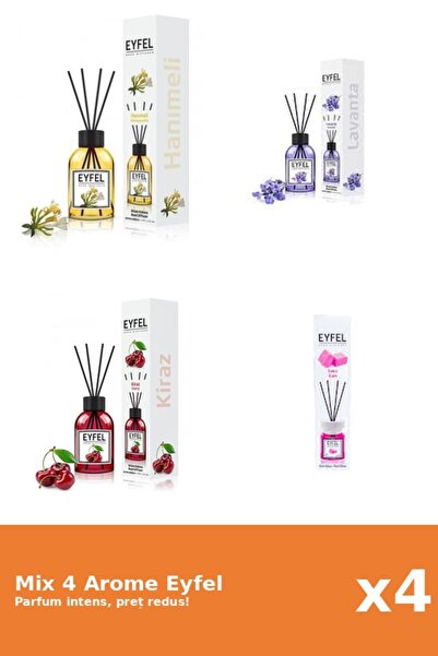 Eyfel Set 4 Mix Eyfel: 1x Bubble Gum, 1x Cirese, 1x Lavanda, 1x Mana Maicii D...